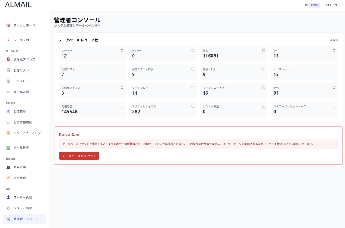 管理者コンソール